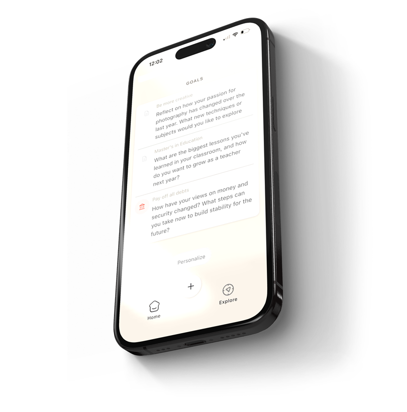 Journoo proactive goal guidance