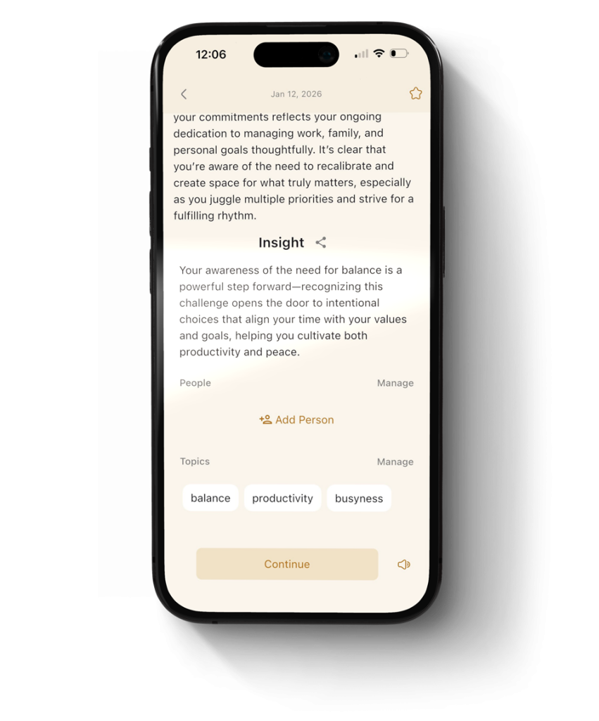Journoo entry summary page